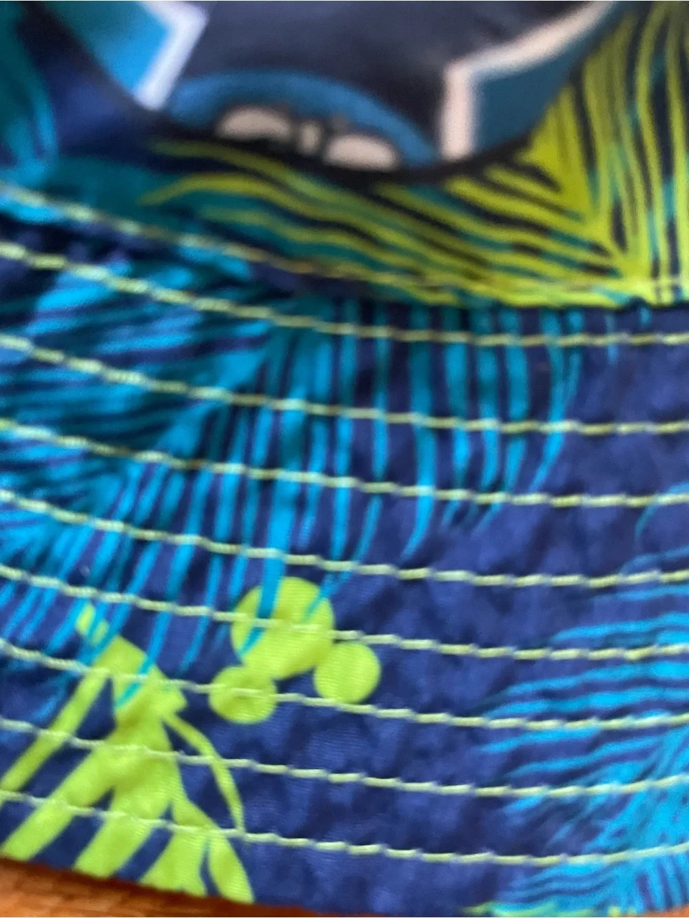 Disney Blue & Green Mickey Mouse Toddler Swim Bucket Hat